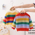 Rainbow Sweater Kids Knitted Shirt Long Sleeve Top Pullover